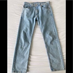 Levi's 505 Regular Fit Jeans Men's Size 32X30 Blue Denim Straight Leg Light Wash